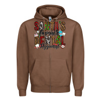 Chestnut santa's favorite dental hygienist Zipper Hoodie - Jasminsmagicworld