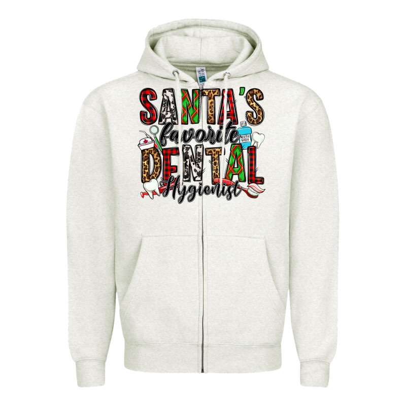 Santa's Favorite Dental Hygienist Zipper Hoodie by Jasminsmagicworld | Teevron
