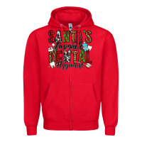Red santa's favorite dental hygienist Zipper Hoodie - Jasminsmagicworld