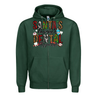 Sports Green santa's favorite dental hygienist Zipper Hoodie - Jasminsmagicworld