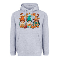 Heather Grey Thanksgiving gnomes Heavyweight Hoodie - NancyCooperArtShop