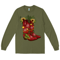 Army Green Christmas boots Long Sleeve Tee - JahusDesignShop
