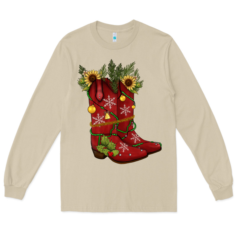 Christmas Boots Long Sleeve Tee by JahusDesignShop | Teevron