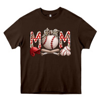 Chocolate Brown mom baseball Heavy Core Tee - RacoonDesign