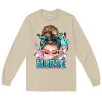 Mushroom nurse life messy bun Long Sleeve Tee - NancyCooperArtShop