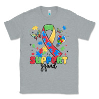 Heather Grey support squad autism Classic Tee - MaliasSmallBusiness