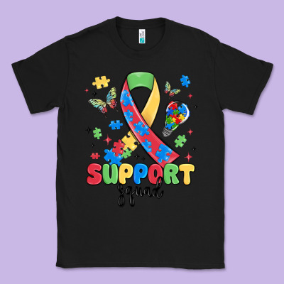 Support Squad Autism Classic Tee Designed By Maliassmallbusiness