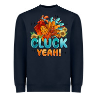 Navy cluck yeah Heavyweight Sweatshirt - MaliasSmallBusiness