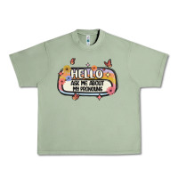 Oil Green ask me about my pronouns Urban Heavy Tee - MaliasSmallBusiness