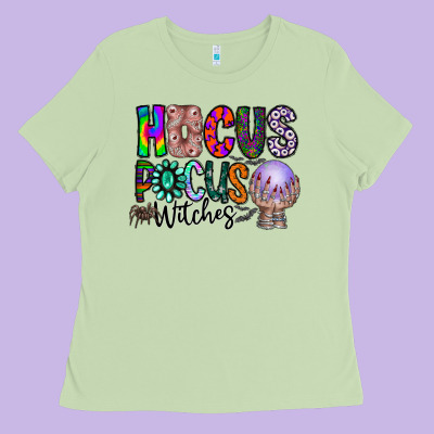 Hocus Pocus Witches Ladies Tee Designed By Cowhidedigitalart