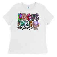 White hocus pocus witches Ladies Tee - CowhideDigitalArt
