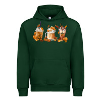 Forest Green Fall Coffees Urban Hoodie - FaDigitalArtStudio
