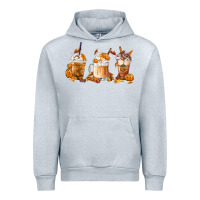 Heather Grey Fall Coffees Urban Hoodie - FaDigitalArtStudio