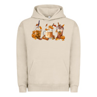 Pigment French Oak Fall Coffees Urban Hoodie - FaDigitalArtStudio