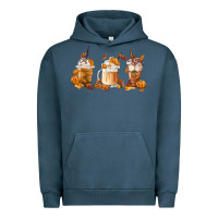 Pigment Midnight Navy Fall Coffees Urban Hoodie - FaDigitalArtStudio