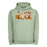 Pigment Oil Green Fall Coffees Urban Hoodie - FaDigitalArtStudio