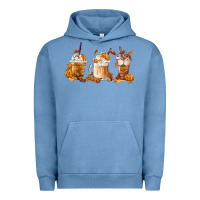 Pigment Pebble Blue Fall Coffees Urban Hoodie - FaDigitalArtStudio