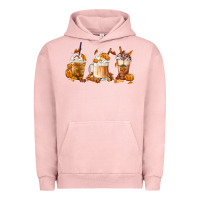 Pigment Salmon Fall Coffees Urban Hoodie - FaDigitalArtStudio