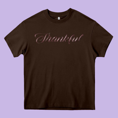 Thankful Heavy Core Tee Designed By Fadigitalartstudio