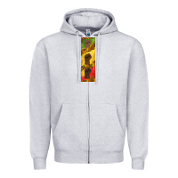 Heather Grey juneteenth pen wrap Zipper Hoodie - BarkalooDesign