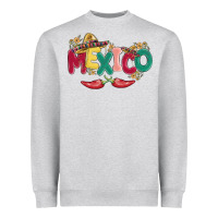 Heather Grey mexico Heavyweight Sweatshirt - MaliasSmallBusiness