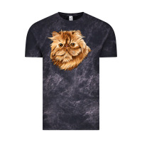 Cloud Black Persian Cat Face Vintage Tee - LillyAllenDesigns