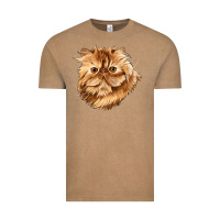 Vintage Coffee Persian Cat Face Vintage Tee - LillyAllenDesigns