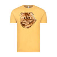 Vintage Mustard Persian Cat Face Vintage Tee - LillyAllenDesigns
