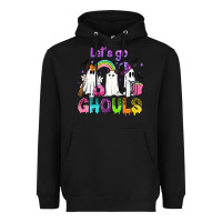 Black Let's go ghouls Heavyweight Hoodie - NancyCooperArtShop