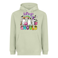 Matcha Let's go ghouls Heavyweight Hoodie - NancyCooperArtShop
