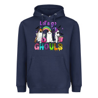 Navy Let's go ghouls Heavyweight Hoodie - NancyCooperArtShop