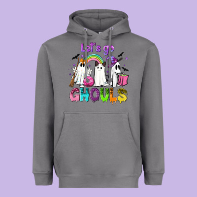 Let's Go Ghouls Heavyweight Hoodie Designed By Nancycooperartshop