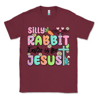 Burgundy silly rabbit easter is for jesus Classic Tee - MaliasSmallBusiness