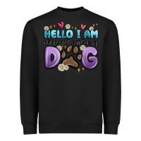 Black hello i am obsessed with my dog Heavyweight Sweatshirt - MaliasSmallBusiness