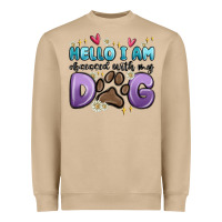 Mushroom hello i am obsessed with my dog Heavyweight Sweatshirt - MaliasSmallBusiness
