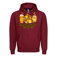 Burgundy childhood cancer awareness coffee Zipper Hoodie - Jasminsmagicworld