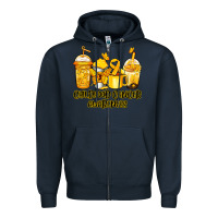 Navy childhood cancer awareness coffee Zipper Hoodie - Jasminsmagicworld