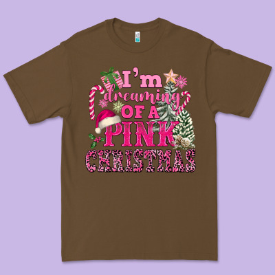 I Am Dreaming Of A Pink Christmas Premium Tee Designed By Fadigitalartstudio