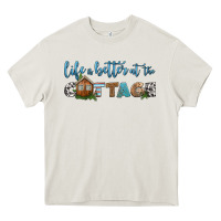 Cream life is better at the cottage Heavy Core Tee - HRA Design Shop