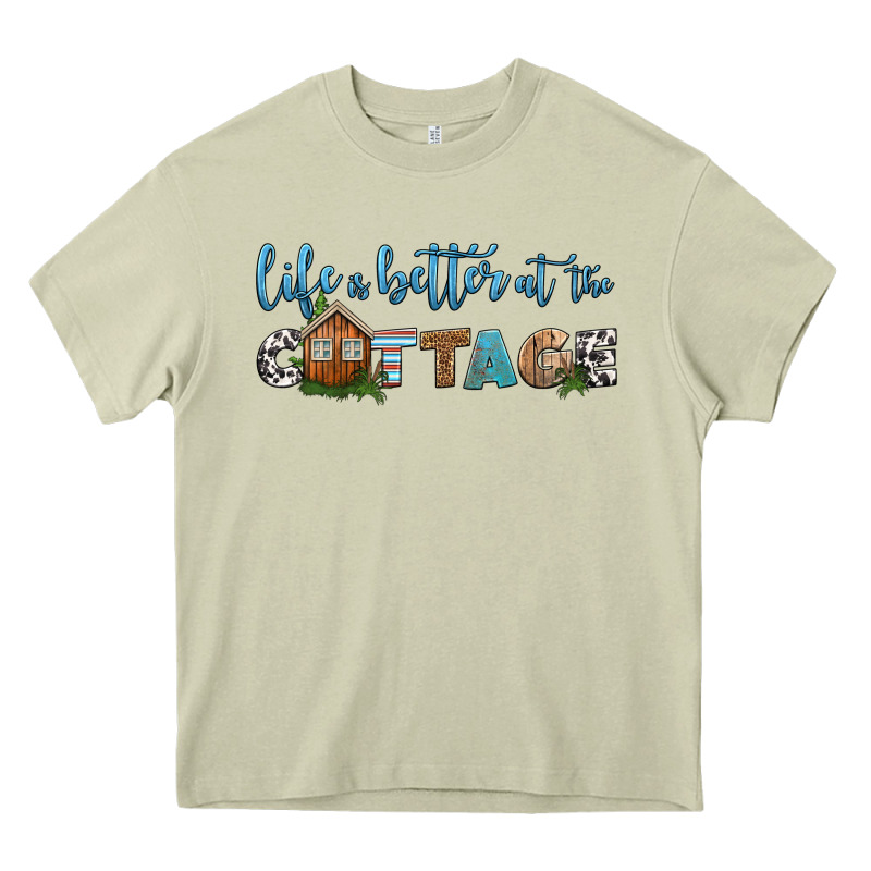 Life Is Better At The Cottage Heavy Core Tee by HRA Design Shop | Teevron