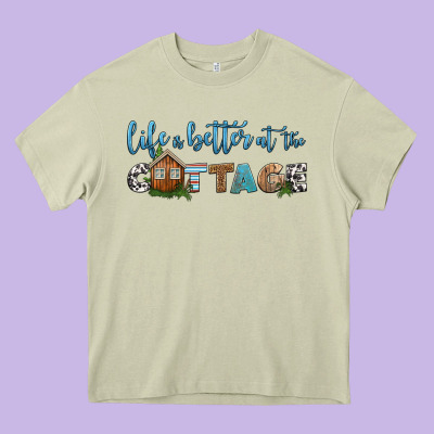 Life Is Better At The Cottage Heavy Core Tee Designed By Hra Design Shop