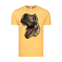 Vintage Mustard Tyrannosaurus T Rex Face Vintage Tee - LillyAllenDesigns