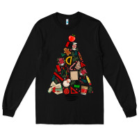 Black teacher christmas tree Long Sleeve Tee - MaliasSmallBusiness