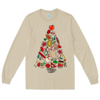 Mushroom teacher christmas tree Long Sleeve Tee - MaliasSmallBusiness