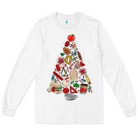 White teacher christmas tree Long Sleeve Tee - MaliasSmallBusiness