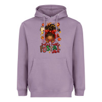Lavender santas favorite postal worker afro messy bun Heavyweight Hoodie - texasbilliewilder