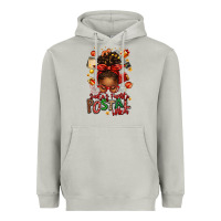 Moon Dust santas favorite postal worker afro messy bun Heavyweight Hoodie - texasbilliewilder