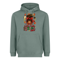 Sage santas favorite postal worker afro messy bun Heavyweight Hoodie - texasbilliewilder