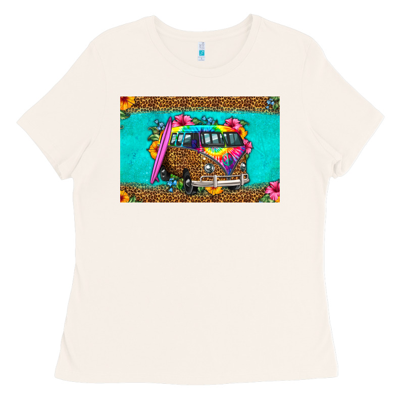 Hippie Van Floral Skinny Metal Can Holder Ladies Tee by HRA Design Shop | Teevron