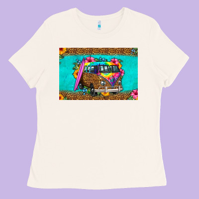 Hippie Van Floral Skinny Metal Can Holder Ladies Tee Designed By Hra Design Shop